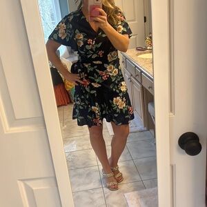 Floral wrap dress